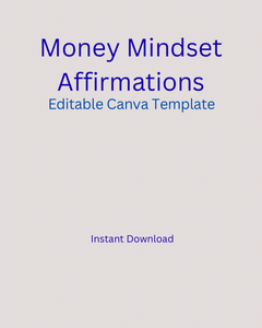 Money Mindset Affirmations – Editable Canva Template