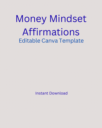 Money Mindset Affirmations – Editable Canva Template