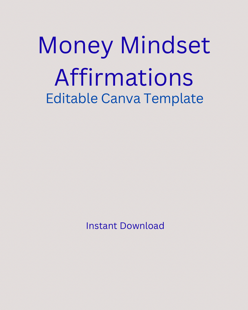 Money Mindset Affirmations – Editable Canva Template